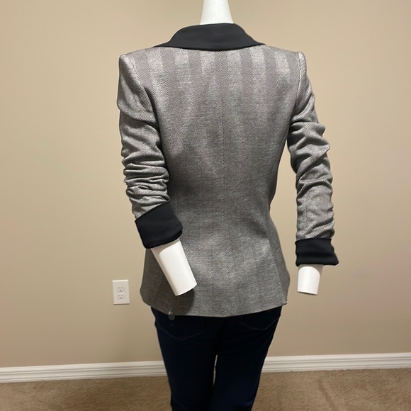 Alice + Olivia Black and White Herringbone blazer NWOT Size Small - Picture 10 of 12